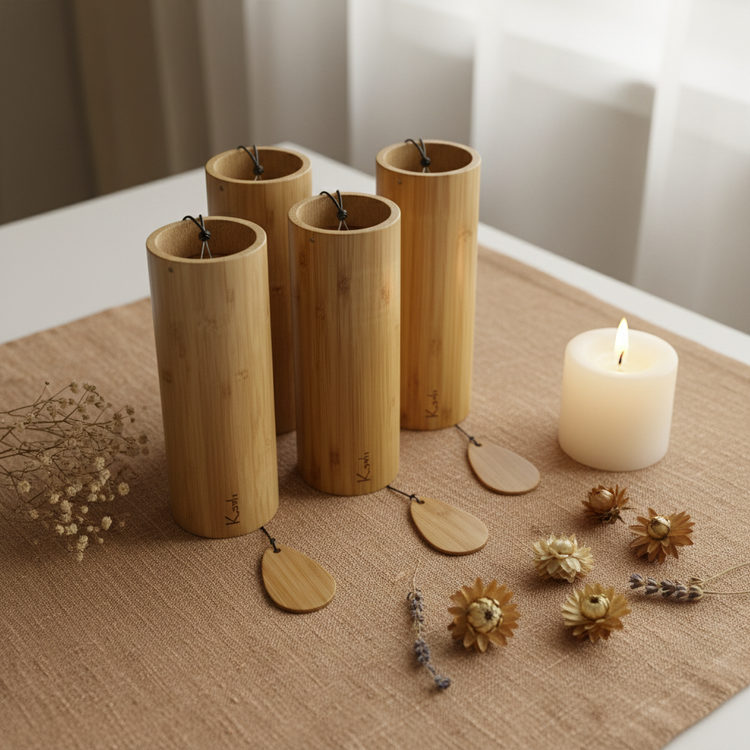 Chimes - Linen with Flowers & Candle
