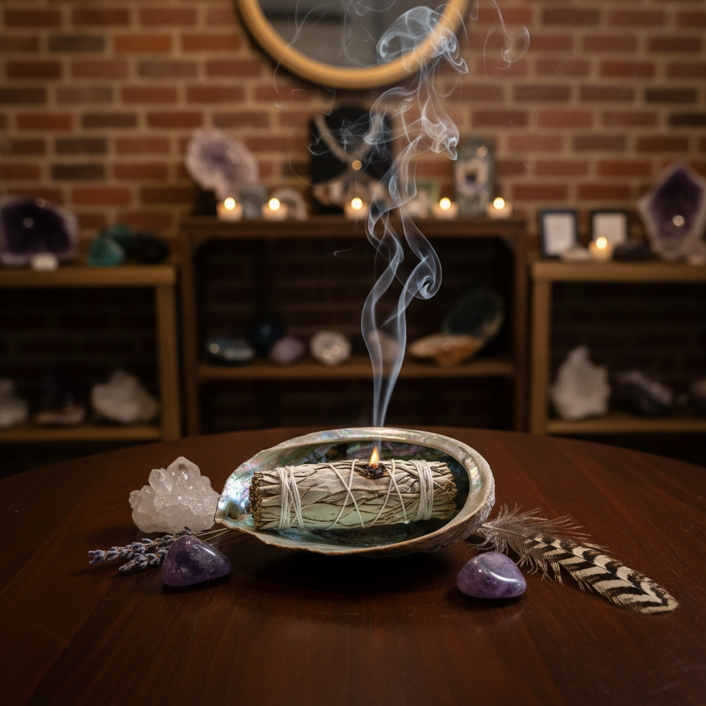 Natural 6-inch abalone shell displayed as an altar offering bowl