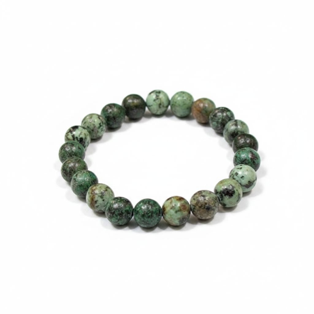African Turquoise White Background