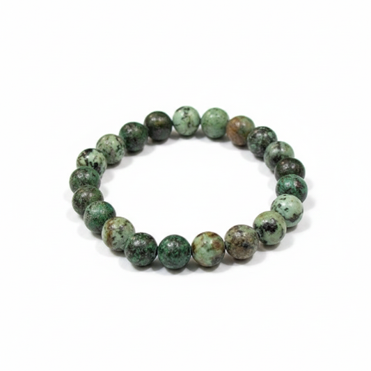 African Turquoise White Background
