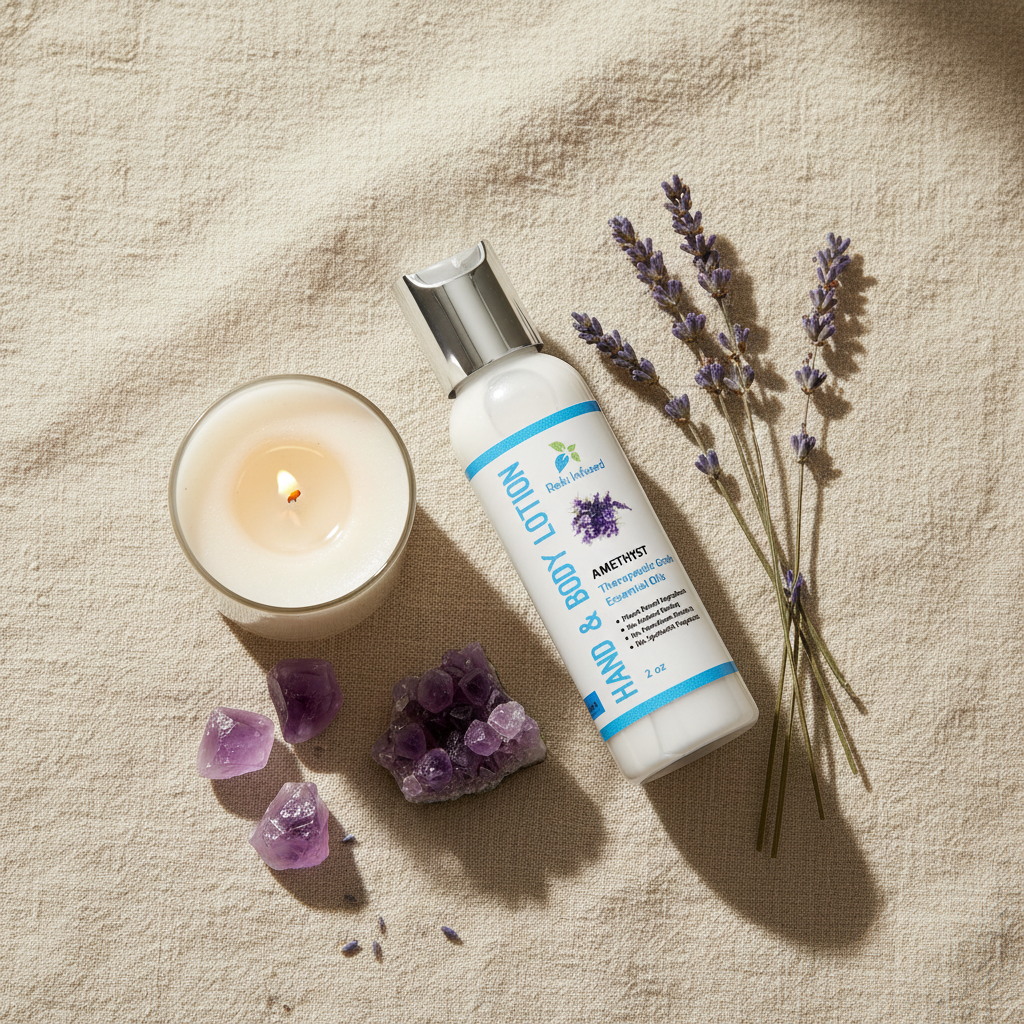 Amethyst Lotion Flat Lay