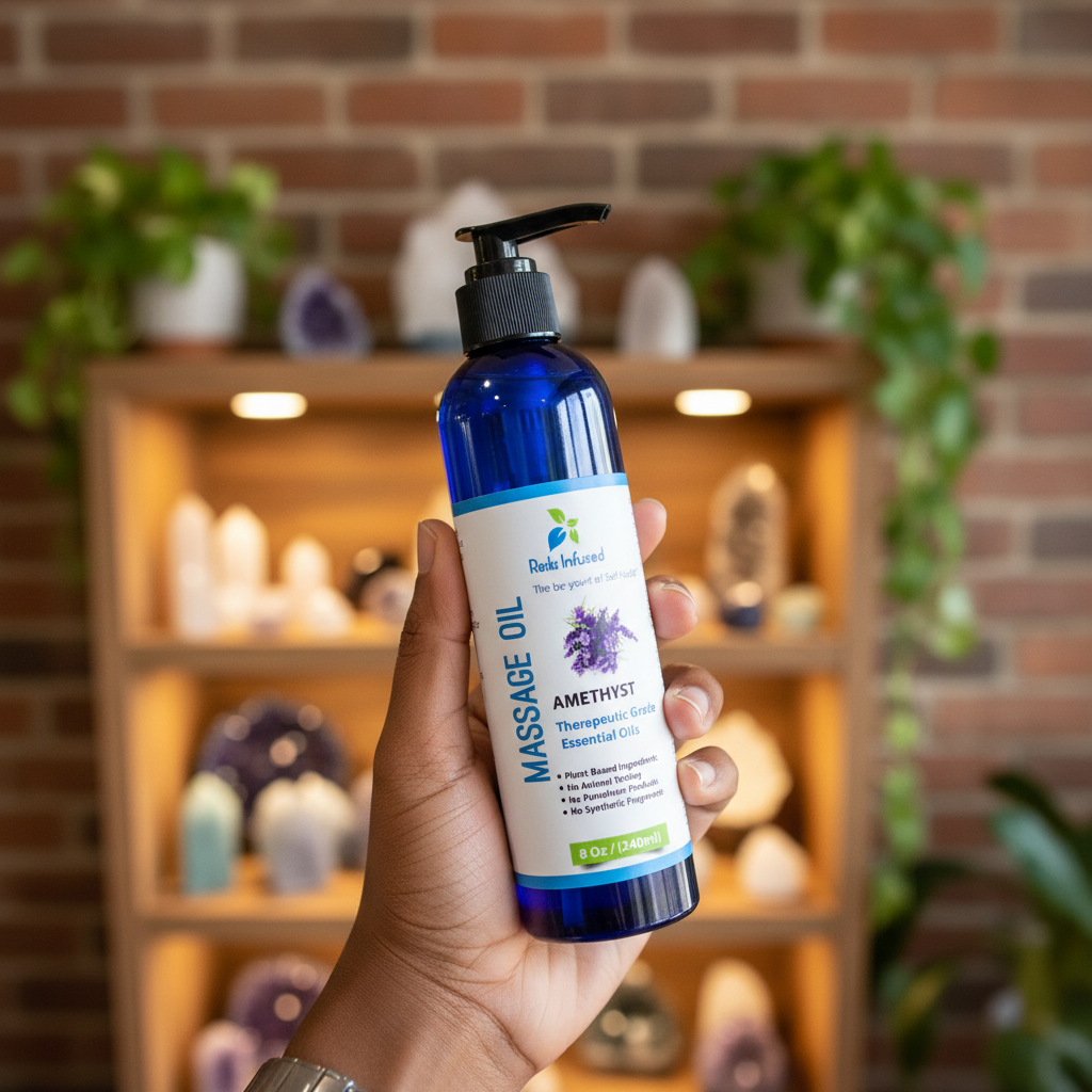 Amethyst Massage Oil In-Hand