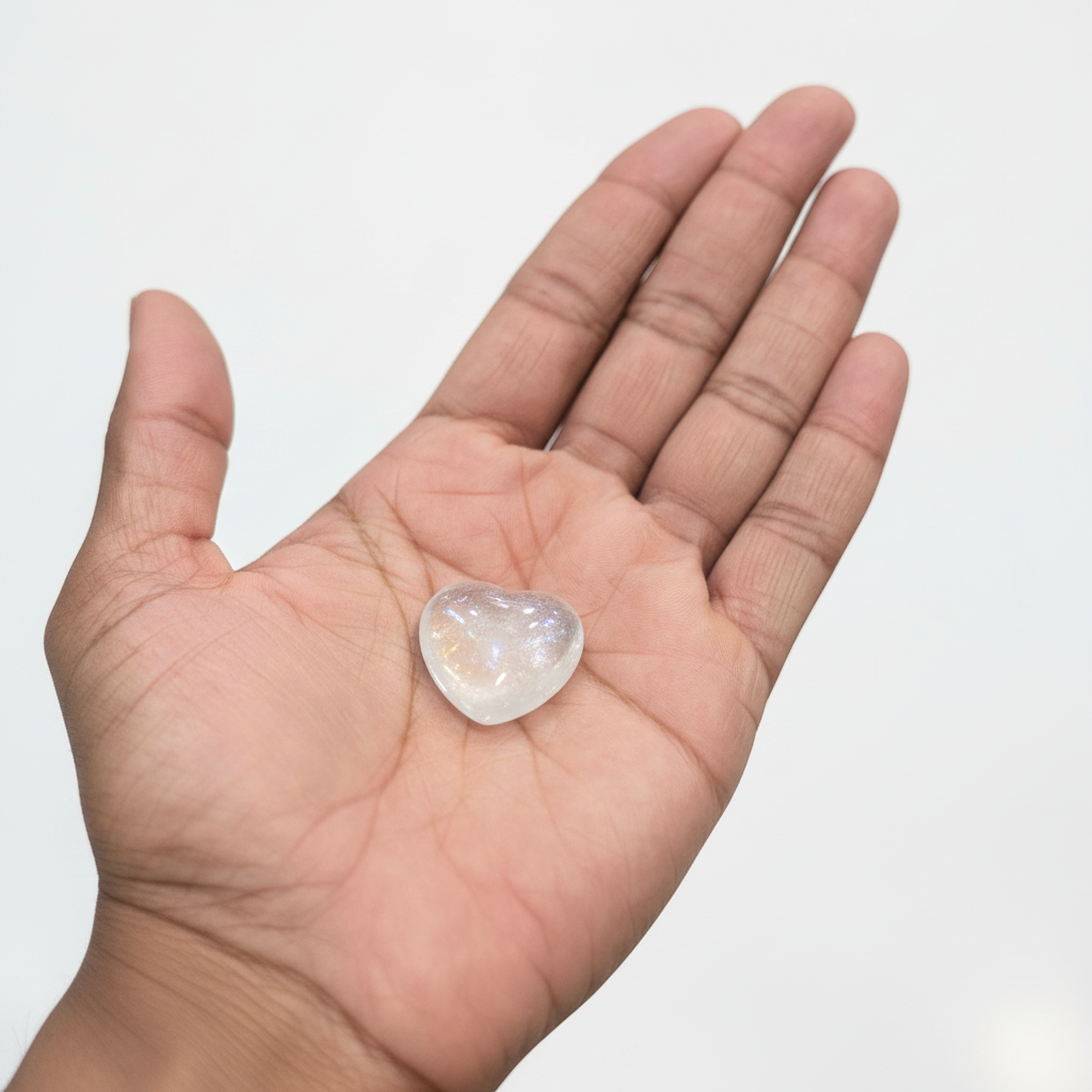 Angel Aura Small Heart displayed in a calm lifestyle setting for scale and styling inspiration.