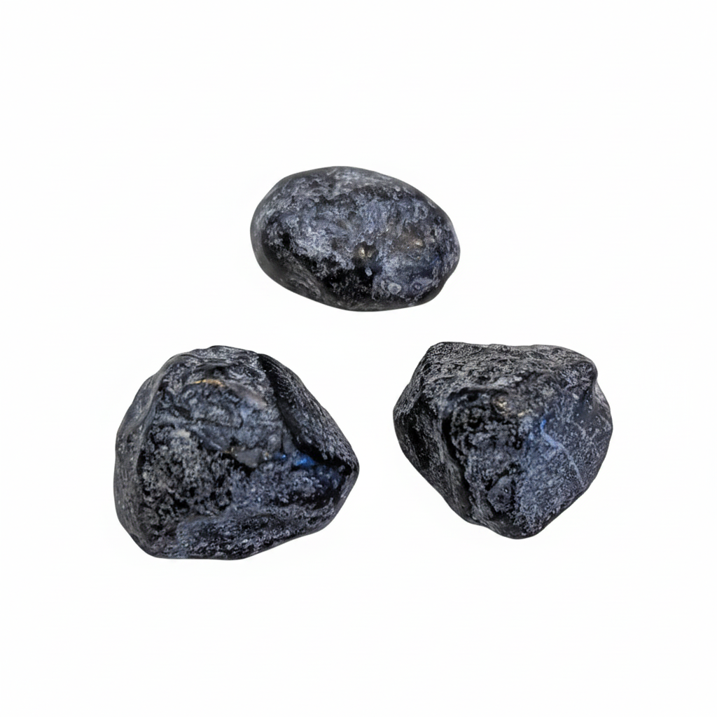 Obsidian Apache Tears .5"- 1" natural crystal shown on a clean light background