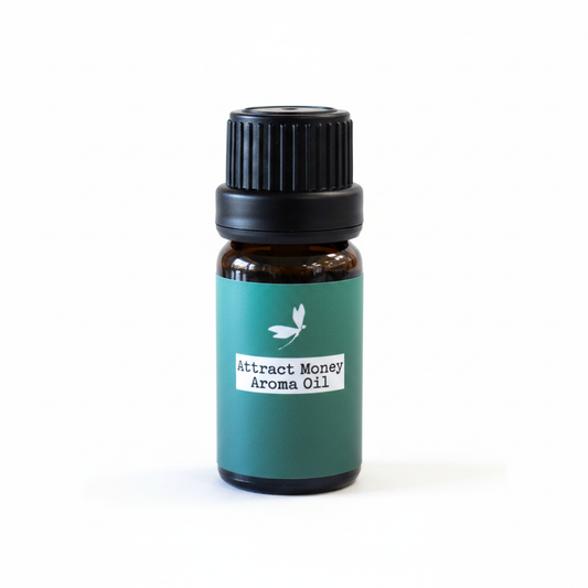 Prana Blessings Attract Money Aroma Oil 10 mL bottle on a white background
