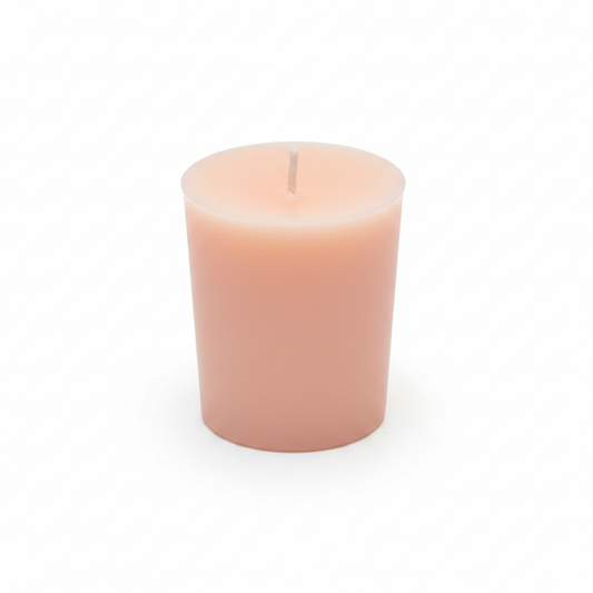 Orange Balance and Creativity Votive Candle on a white background