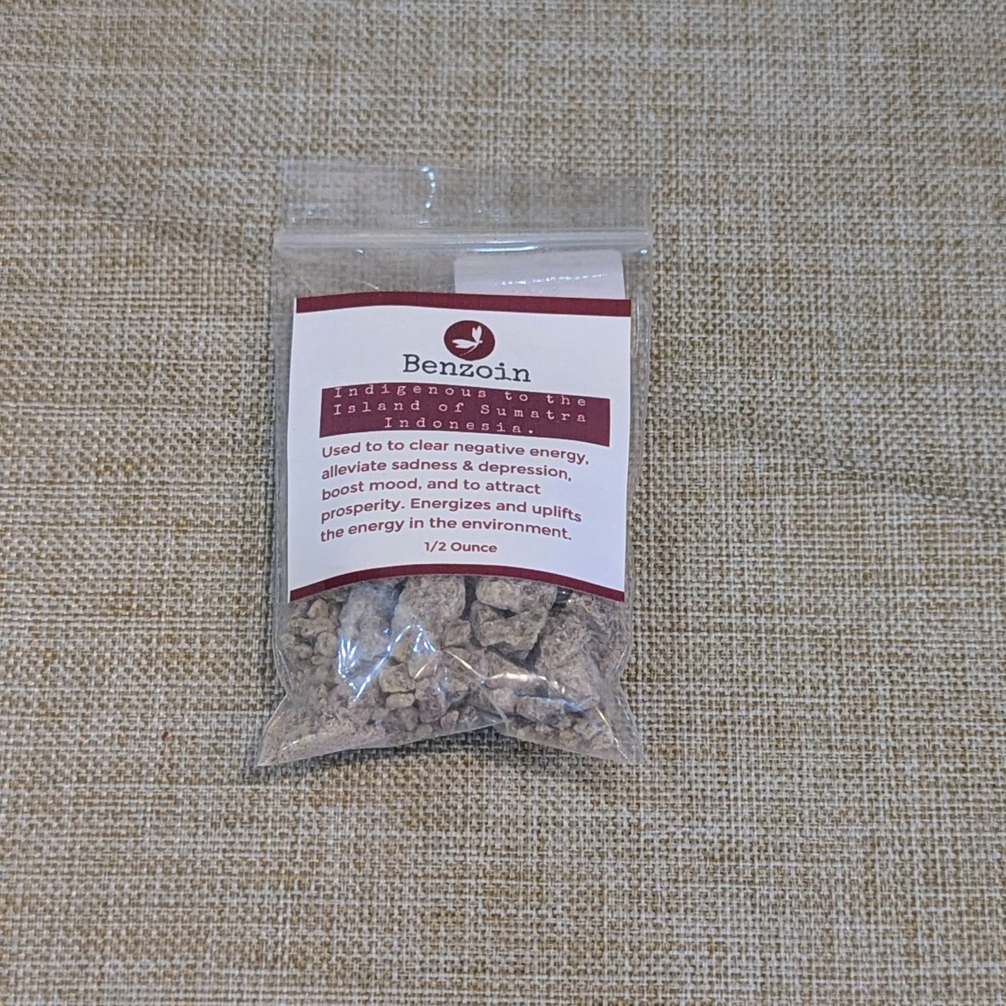 Prana Blessings Benzoin resin retail packaging