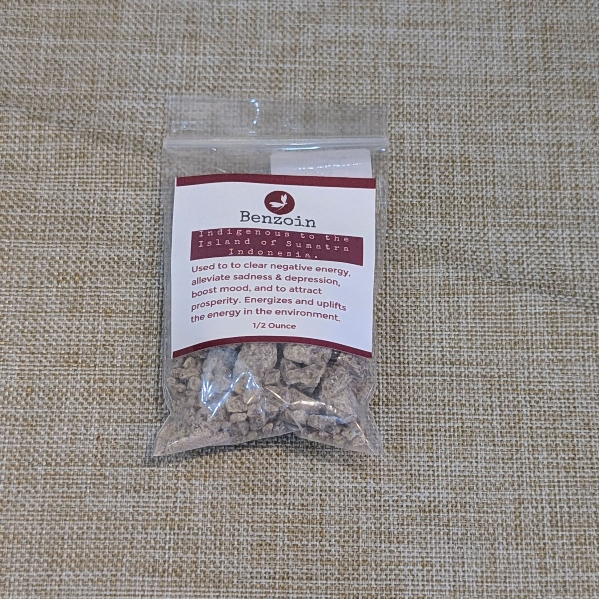 Prana Blessings Benzoin resin retail packaging