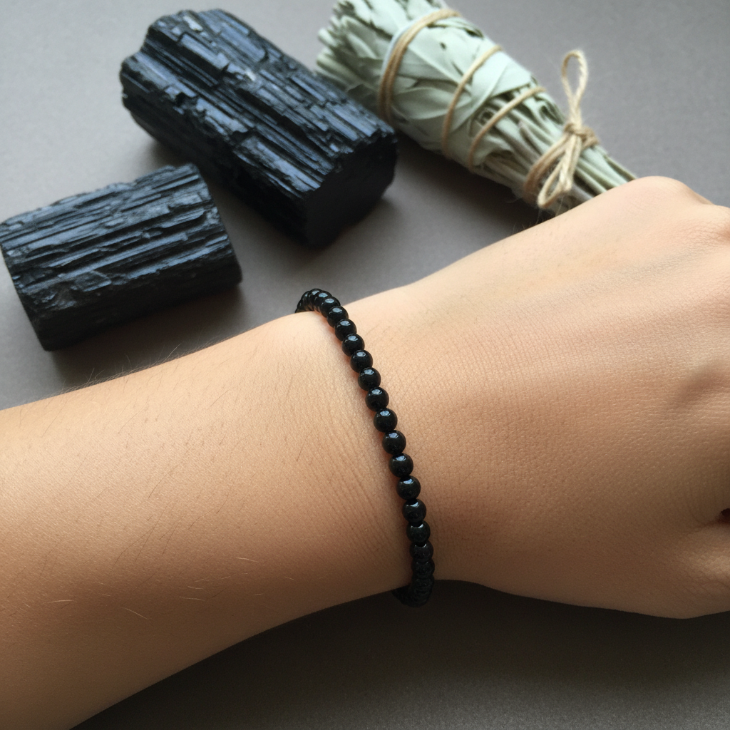 Black Tourmaline 4mm Lifestyle