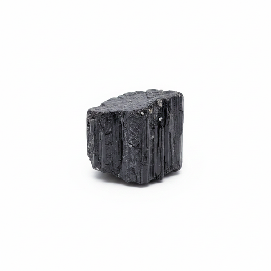 AA Grade Rough Black Tourmaline natural crystal shown on a clean light background