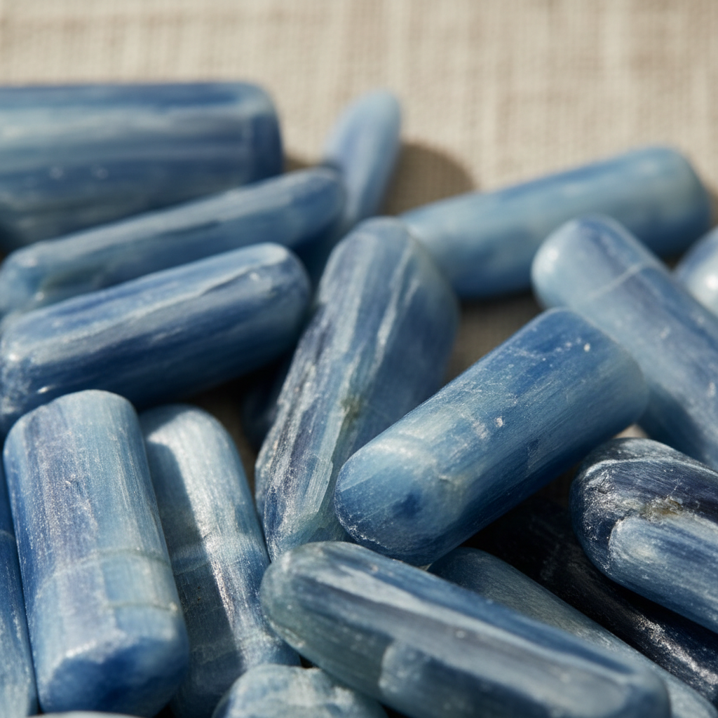 Blue Kyanite Close-Up Texture