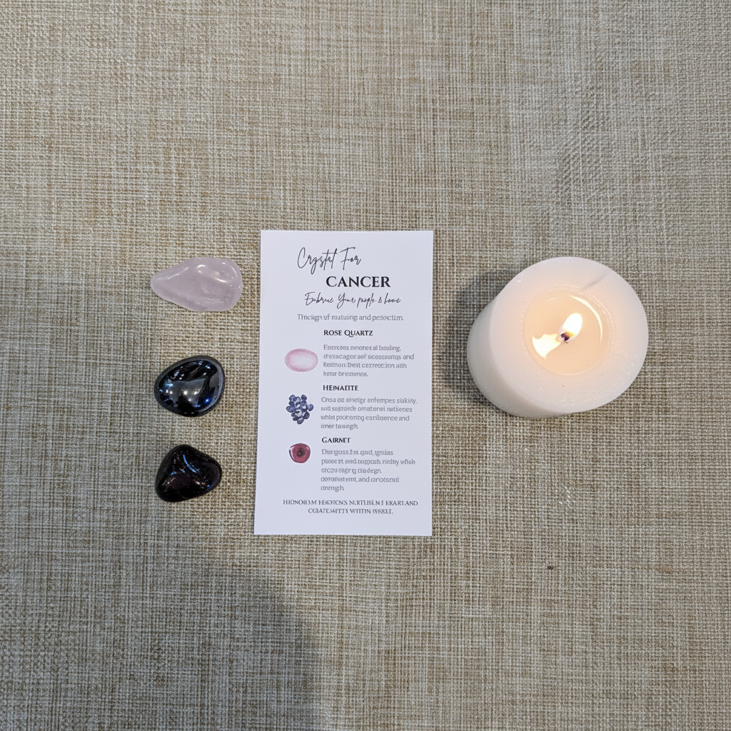 Cancer Zodiac Set – Flat Lay