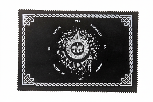 Celestial pendulum mat measuring 8 by 12 inches