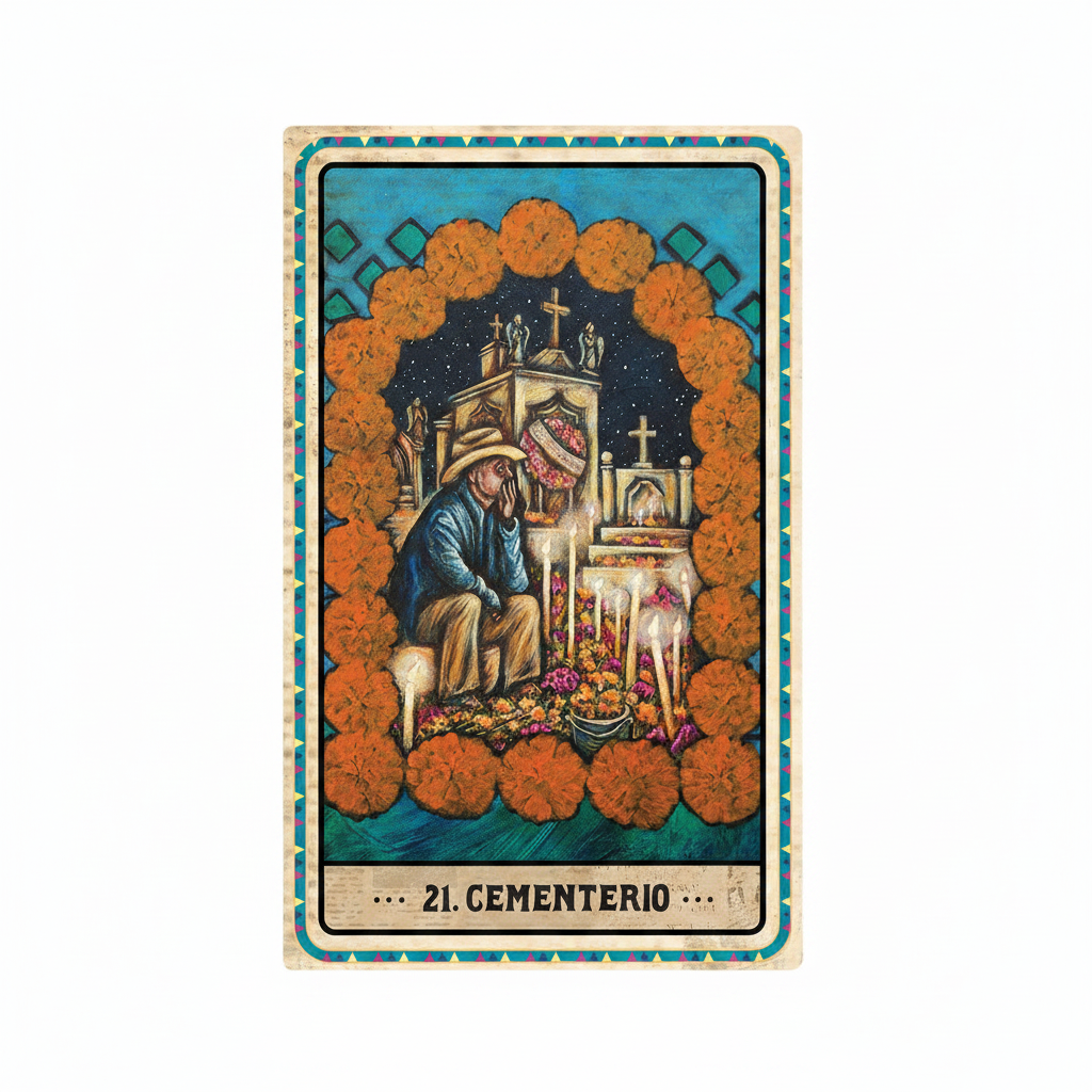 Cementerio Card card or artwork from Dia De Los Muertos Oracle Deck