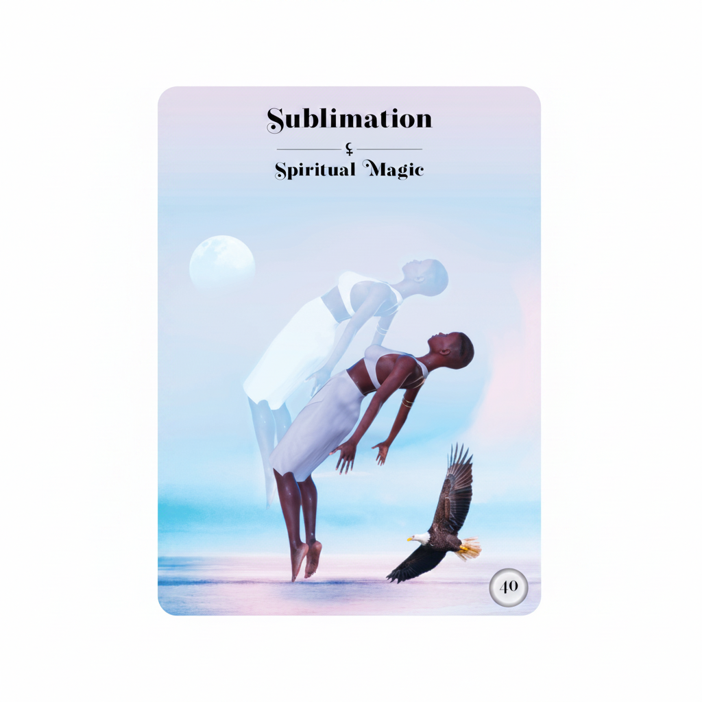 Sublimation Spiritual Magic oracle card card or artwork from Black Moon Lilith Cosmic Alchemy Oracle Deck