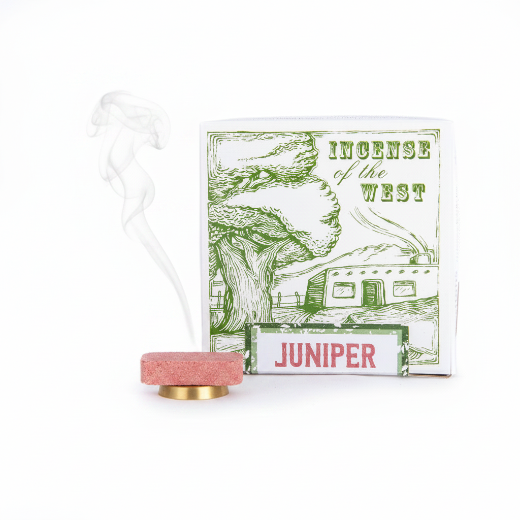 Incienso de Santa Fe juniper brick incense box with 40 natural wood bricks