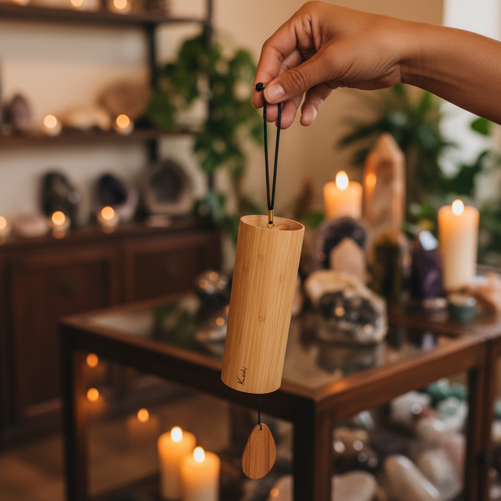 Authentic Koshi chime displayed in a peaceful indoor setting