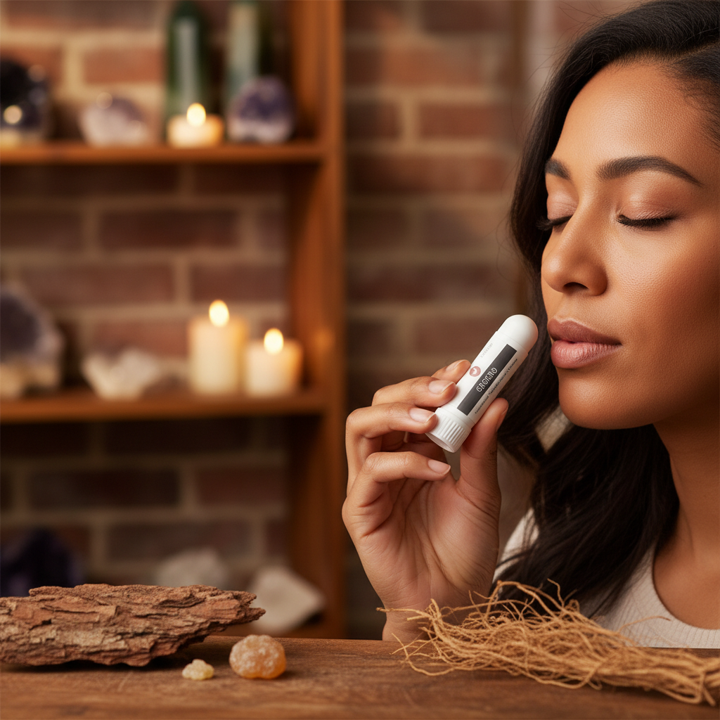 Ground Aromatherapy Inhaler displayed in an intentional lifestyle setting