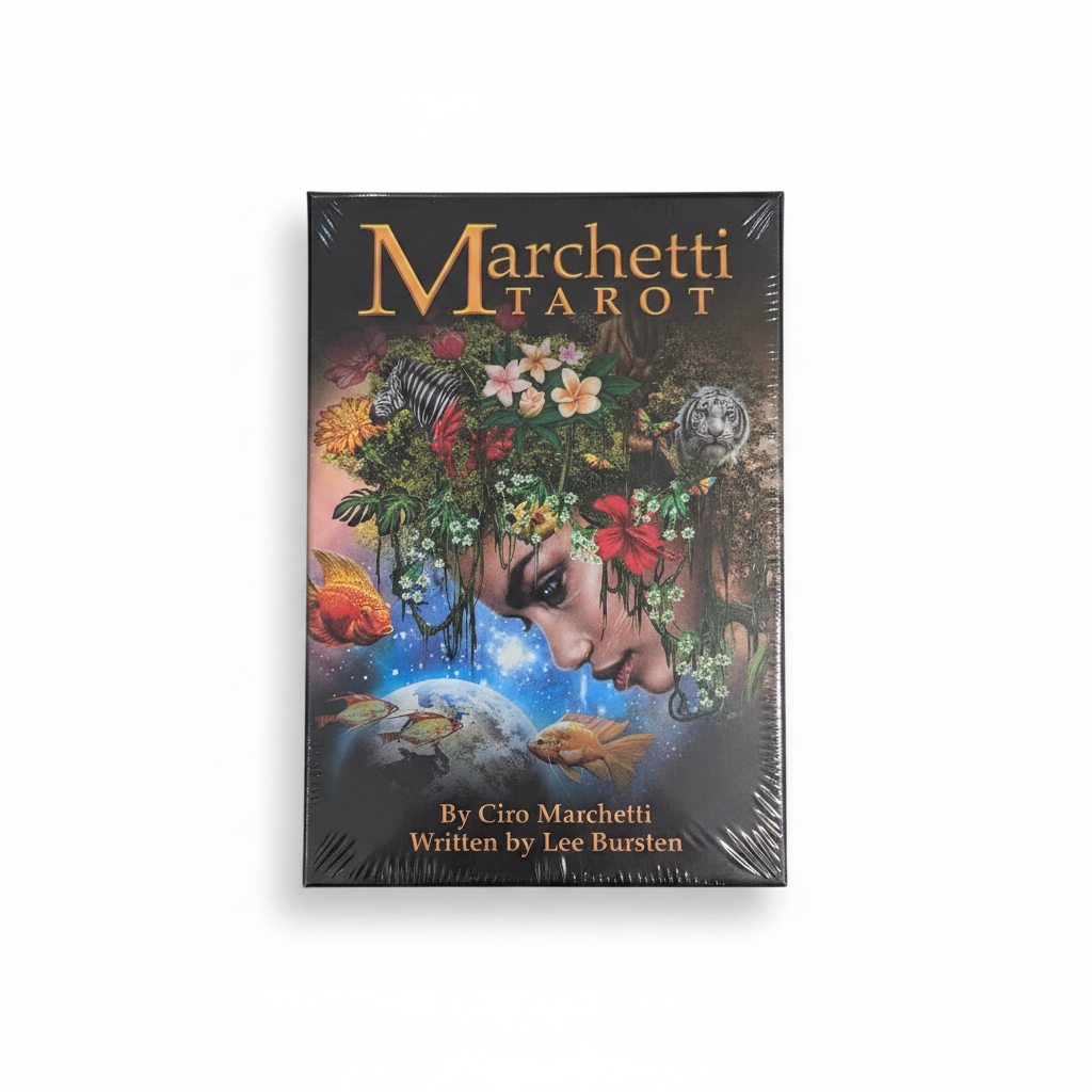 Marchetti Tarot Deck shown in its retail box
