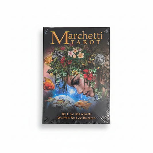 Marchetti Tarot Deck shown in its retail box
