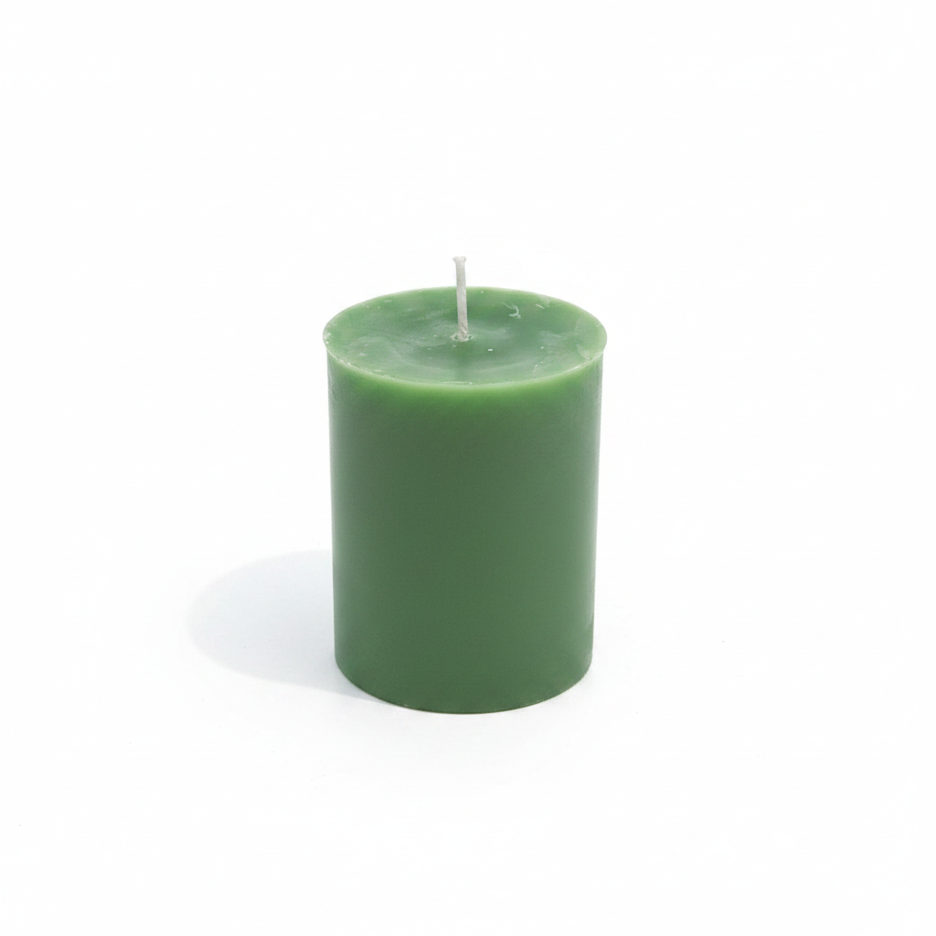 Money and Abundance Votive Candle on a white background