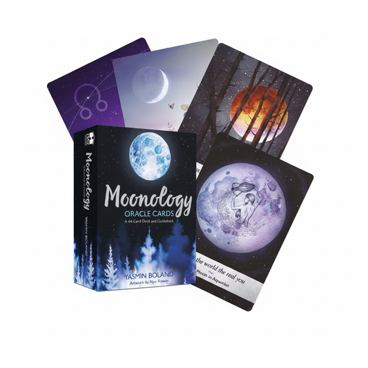 Moonology Oracle Cards shown in its retail box