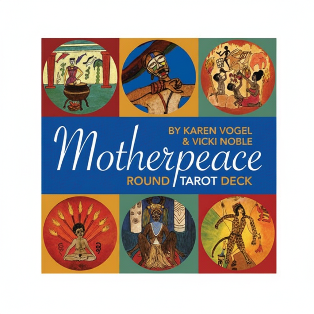 Motherpeace Round Tarot Deck shown in its retail box
