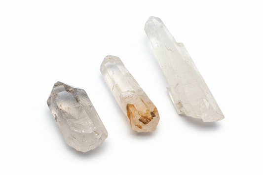 2"- 4" Natural Quartz Points shown on a clean light background