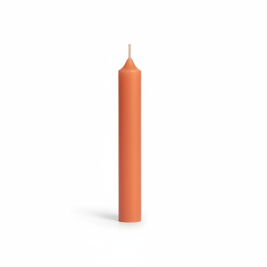 Orange 4-inch ritual chime candle on a white background