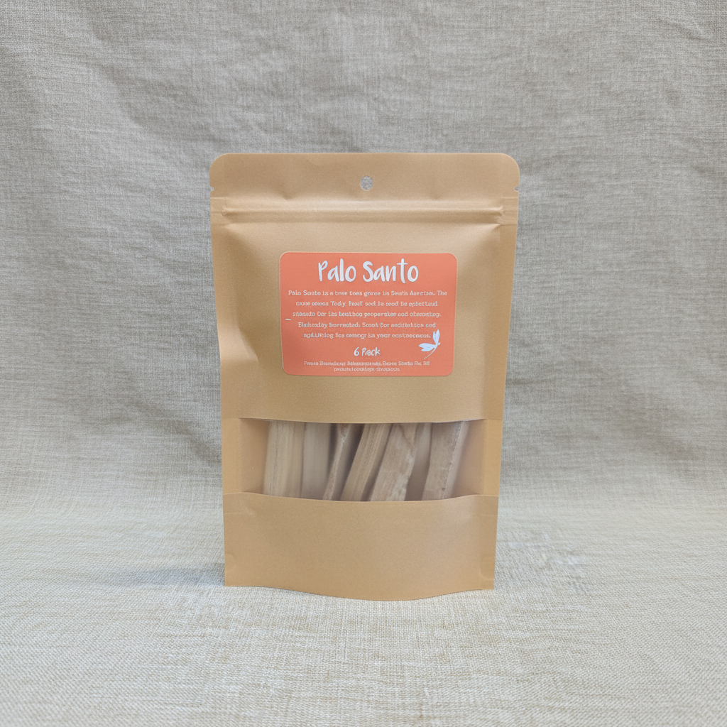 Prana Blessings package containing six natural Palo Santo sticks