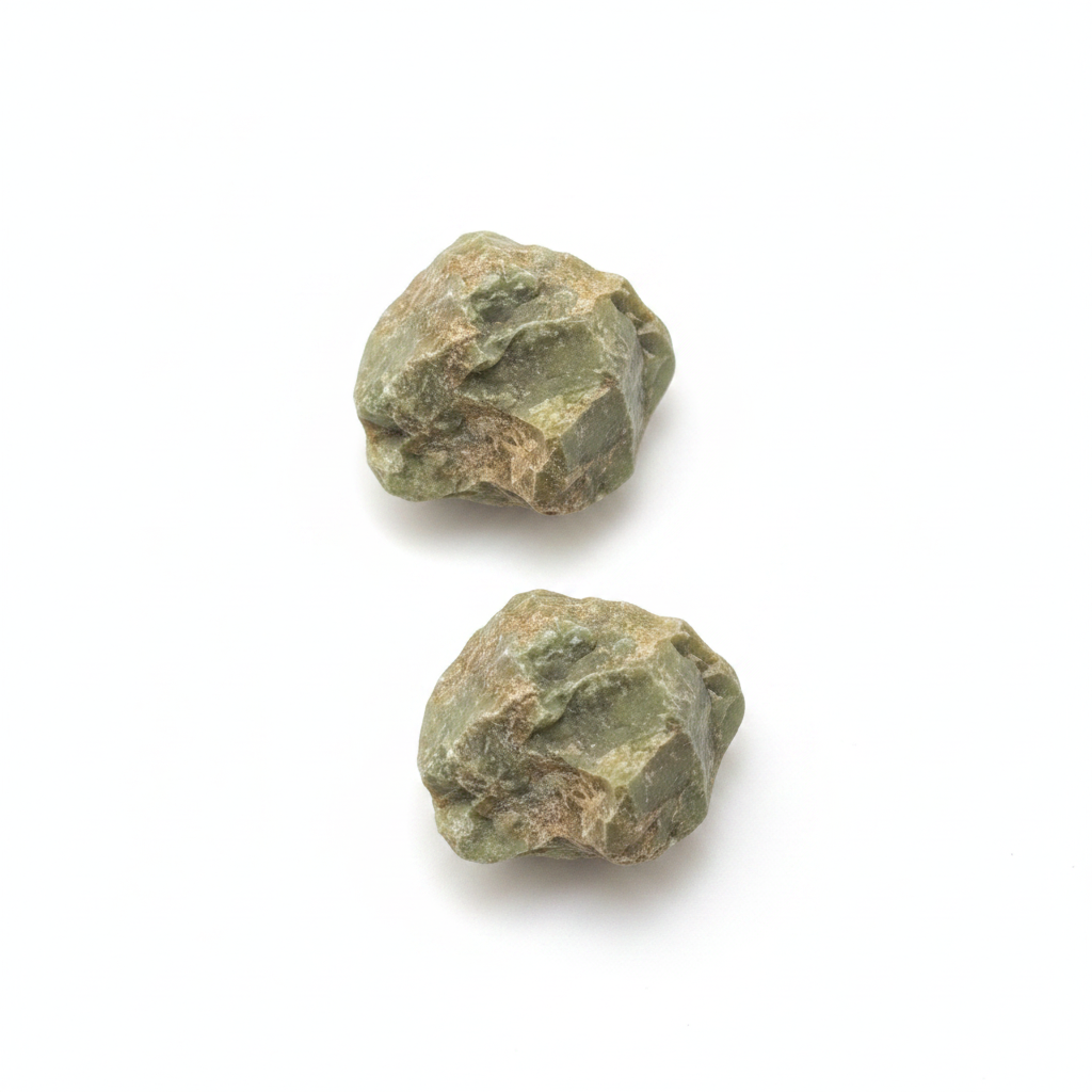 Rough Chrysoprase Chunks natural crystal shown on a clean light background