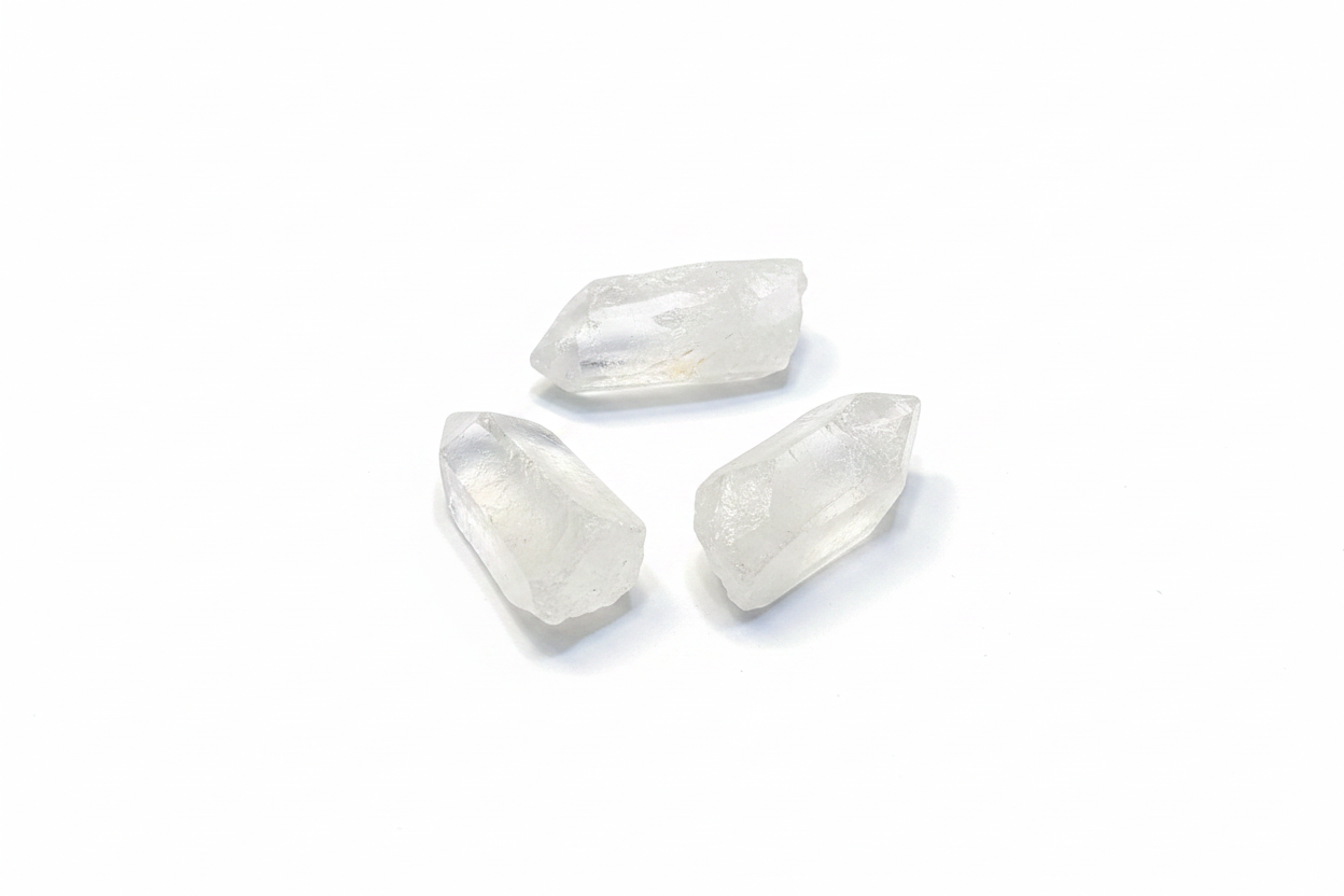 Rough Quartz Points 1" - 2" shown on a clean light background