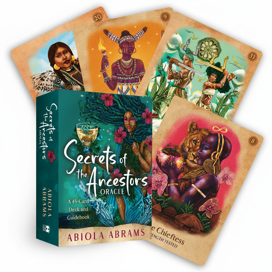 Secrets of the Ancestors Oracle Deck shown in its retail box