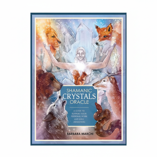 Shamanic Crystals Oracle: A Guide to Support Your Personal Work and Soul Awakening shown in its retail box
