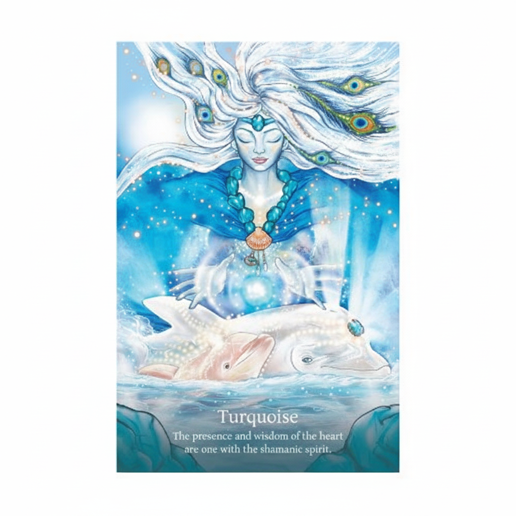 Shamanic Crystals Oracle Turquoise card or artwork from Shamanic Crystals Oracle: A Guide to Support Your Personal Work and Soul Awakening