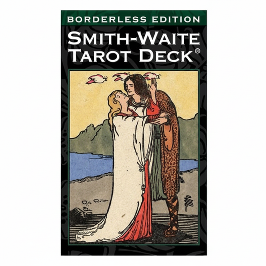 Smith-Waite Tarot Deck - Borderless Edition shown in its retail box