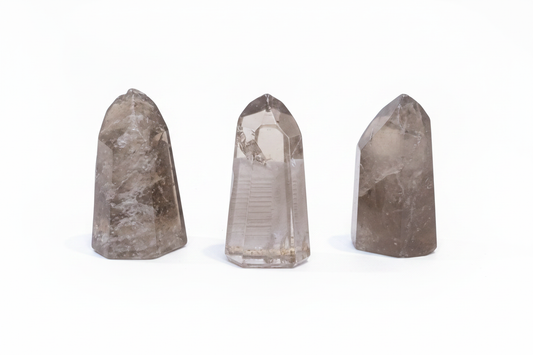 Points - Smoky Quartz 1"-2" shown on a clean light background