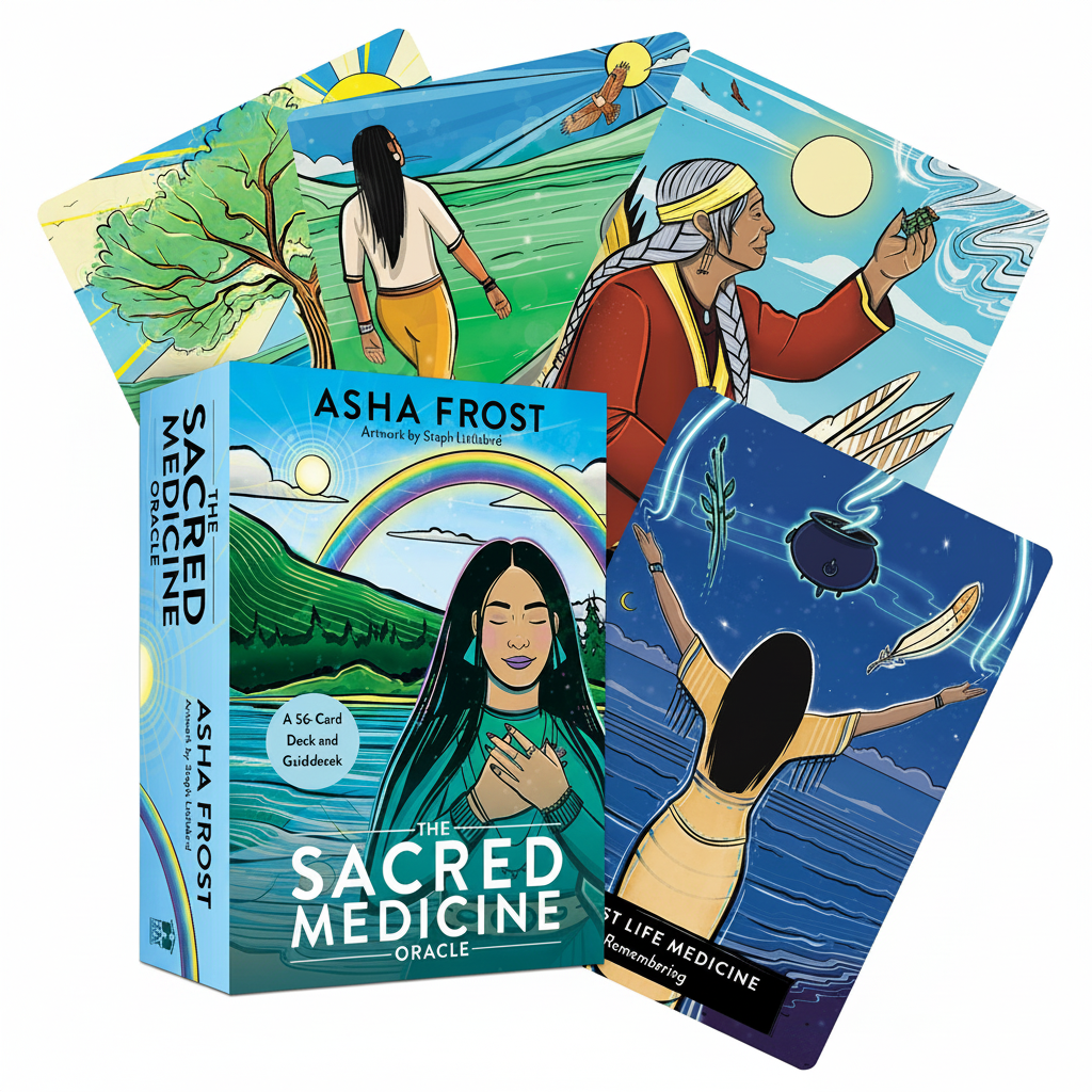 The Sacred Medicine Oracle Deck shown in its retail box