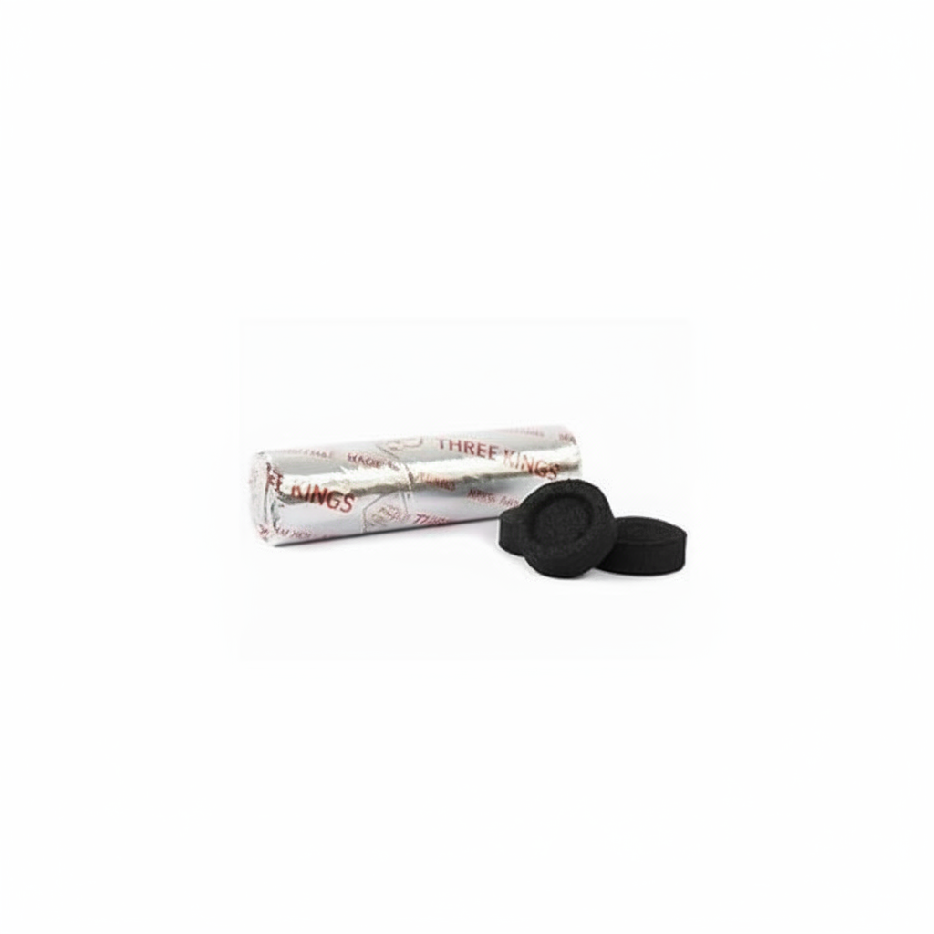 Three Kings 33 mm quick-light incense charcoal, 10-pack