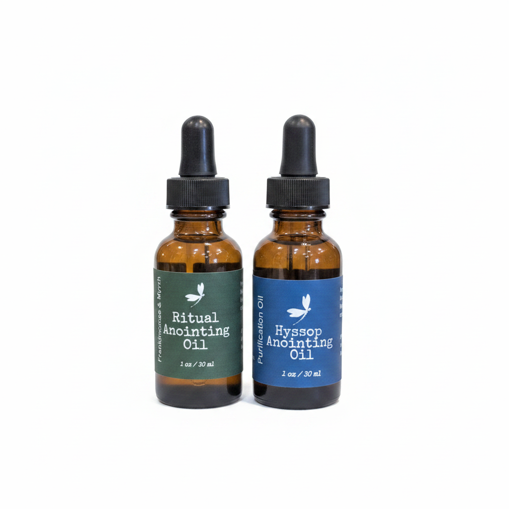 Sacred Ritual Anointing Oils bundle product packaging on a clean white background