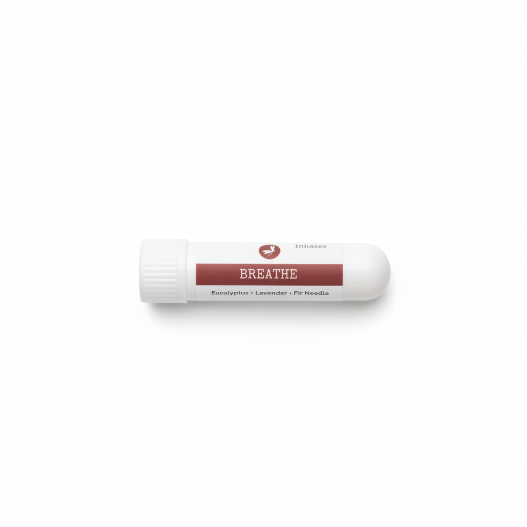 Breathe Aromatherapy Inhaler product packaging on a clean white background