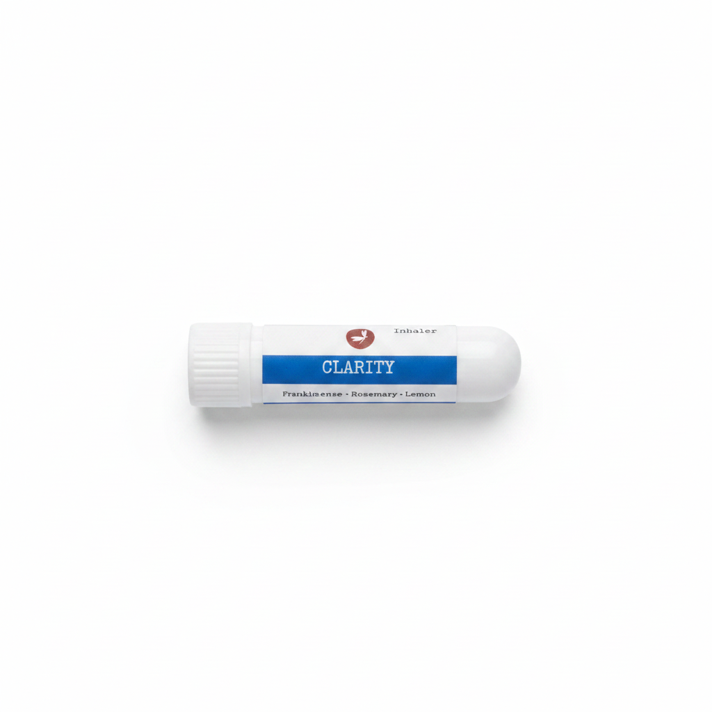 Clarity Aromatherapy Inhaler product packaging on a clean white background