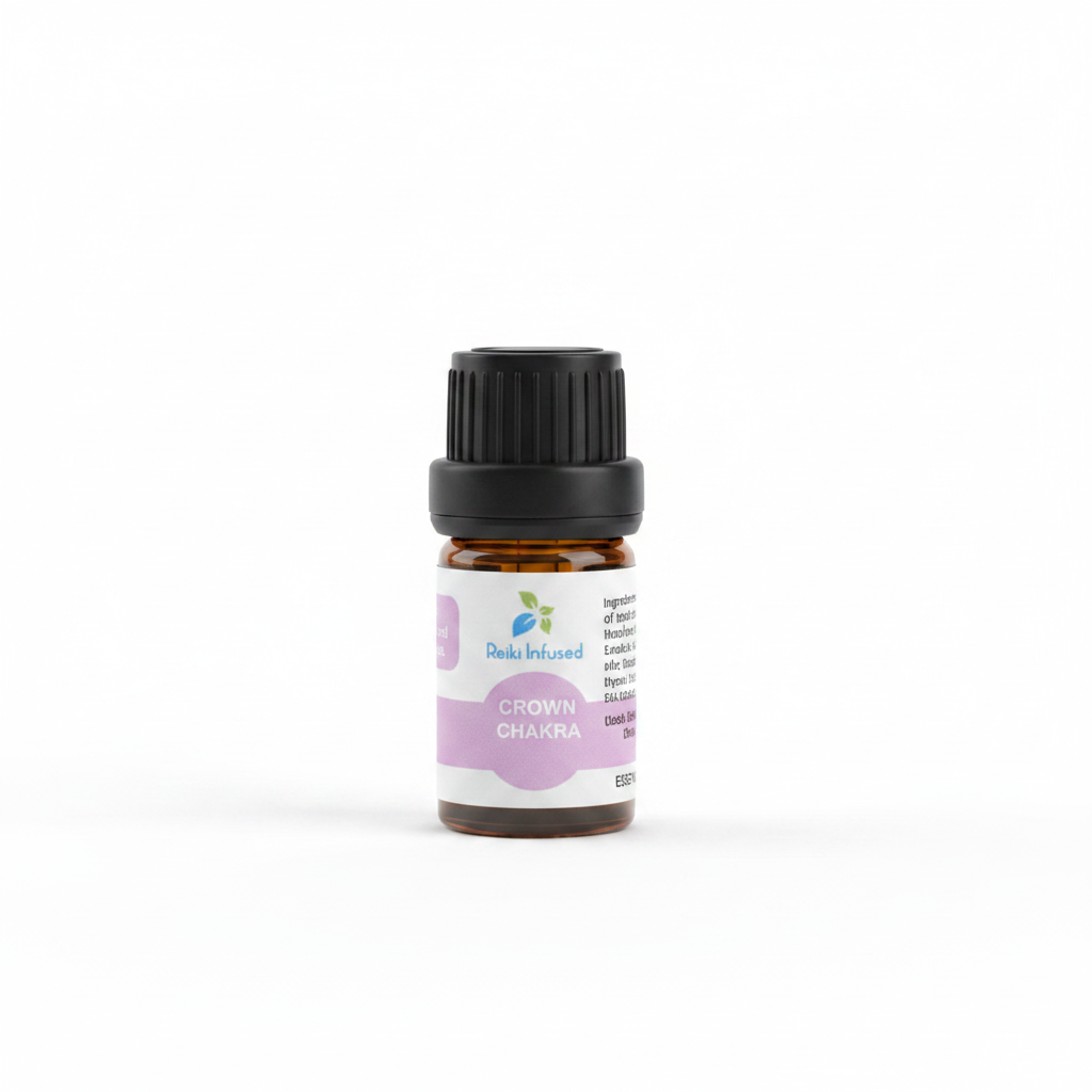 Crown Chakra Oil product packaging on a clean white background