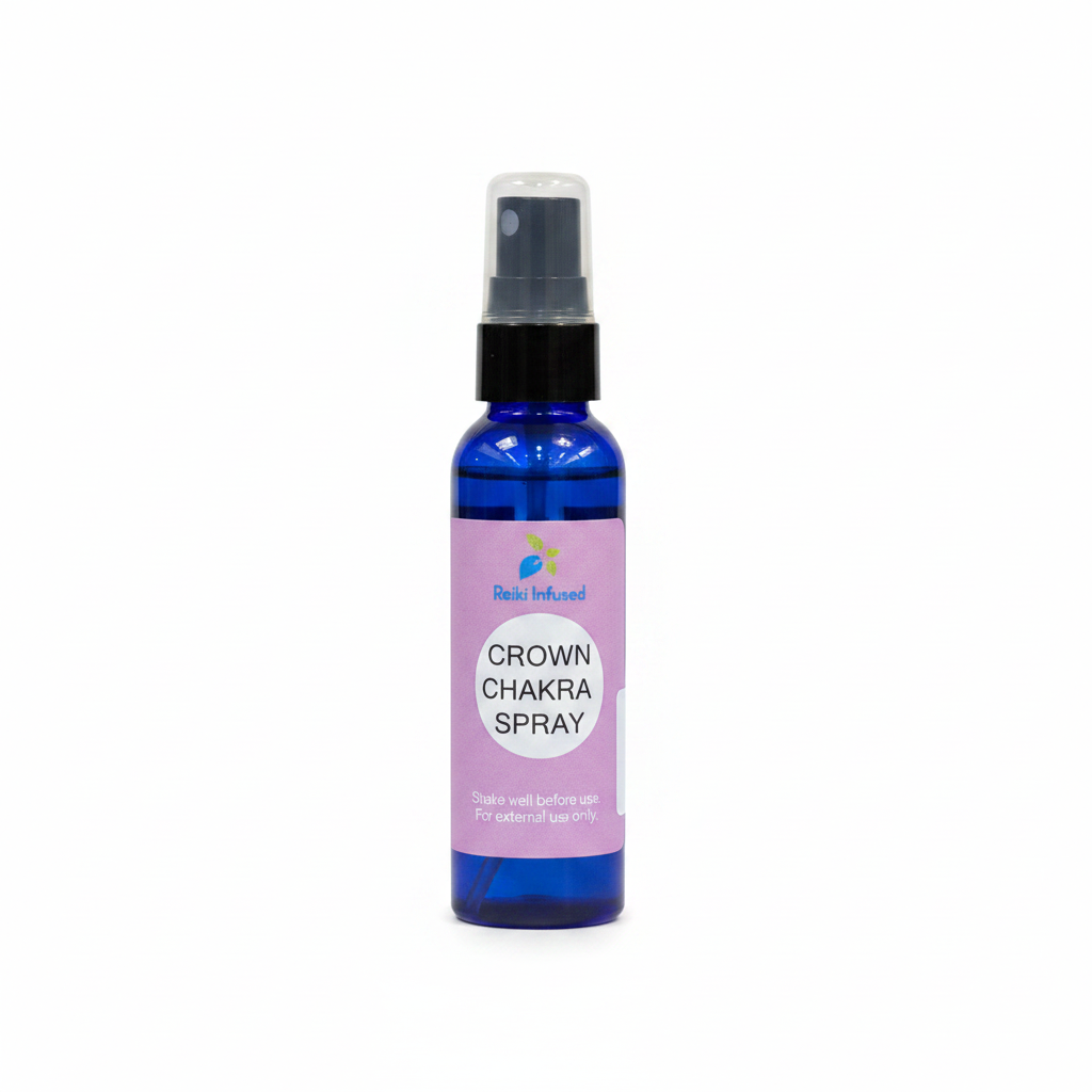 Crown Chakra Spray product packaging on a clean white background