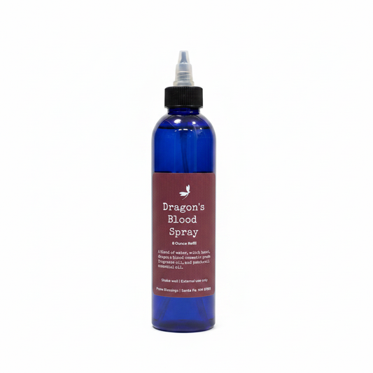 Dragon's Blood aromatic spray refill in an 8-ounce bottle on a white background