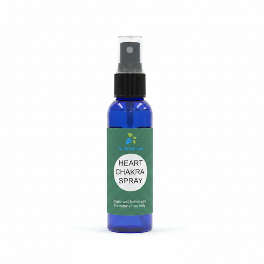 Heart Chakra Spray product packaging on a clean white background