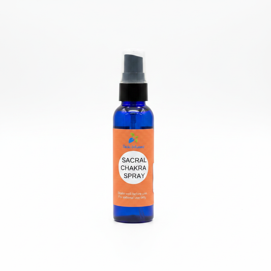 Sacral Chakra Spray product packaging on a clean white background