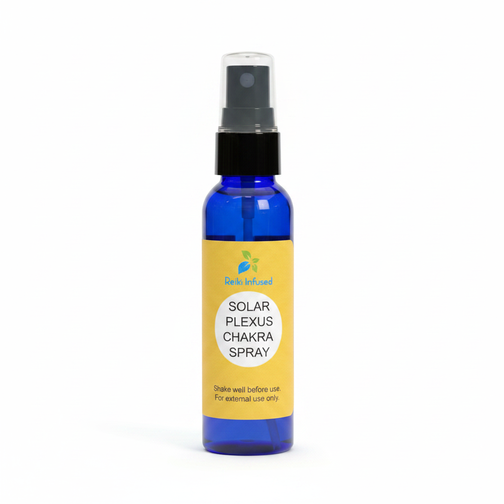 Solar Plexus Chakra Spray product packaging on a clean white background