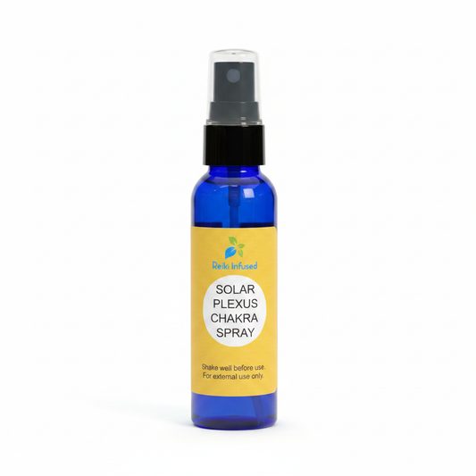 Solar Plexus Chakra Spray product packaging on a clean white background