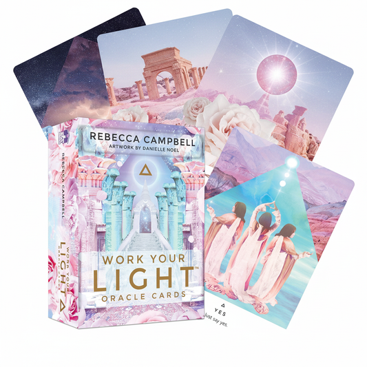 Work Your Light Oracle Cards shown in its retail box